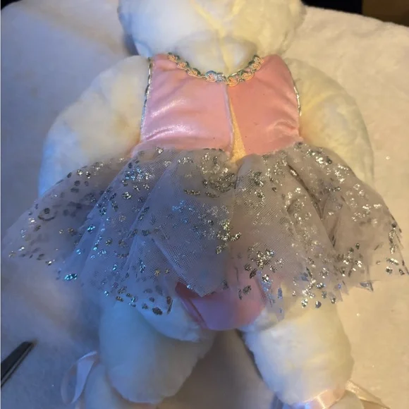 Vermont Ballerina white plush teddy bear. - Picture 4 of 6